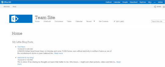 SharePoint Customised Blog Post Read More